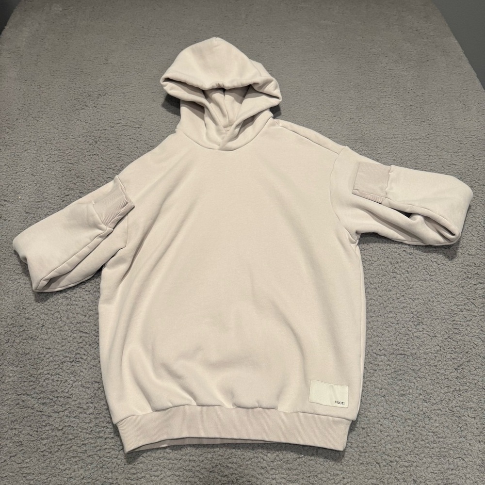 Women’s Vuori Restore Oversized Hoodie Sweatshirt in Ecru Size XS